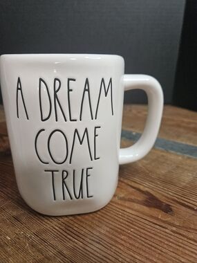 Rae Dunn / Disney White and Black "A Dream Come True" Ceramic Mug